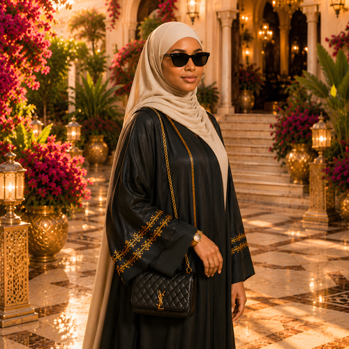 Hijab en Jersey de Bambou Côtelé–Drapé Signature