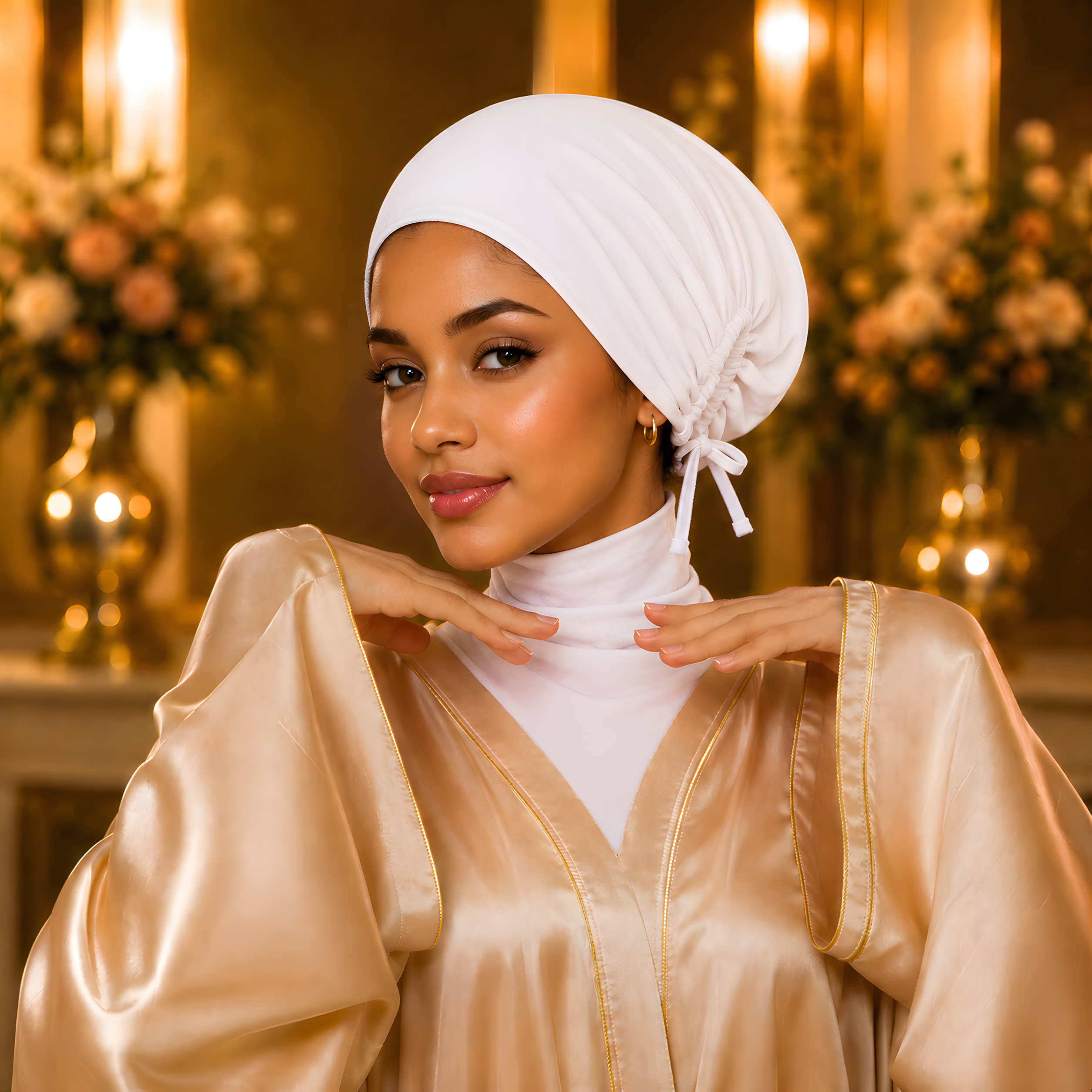 Sous-Foulard Bonnet en Jersey de Bambou–Sans Couture aux Oreilles