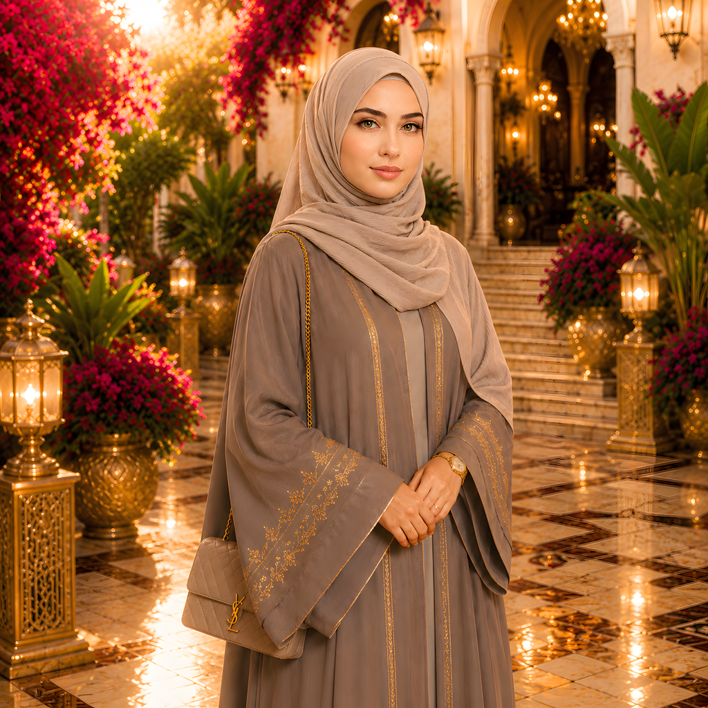 Hijab en Jersey de Bambou Côtelé–Drapé Signature