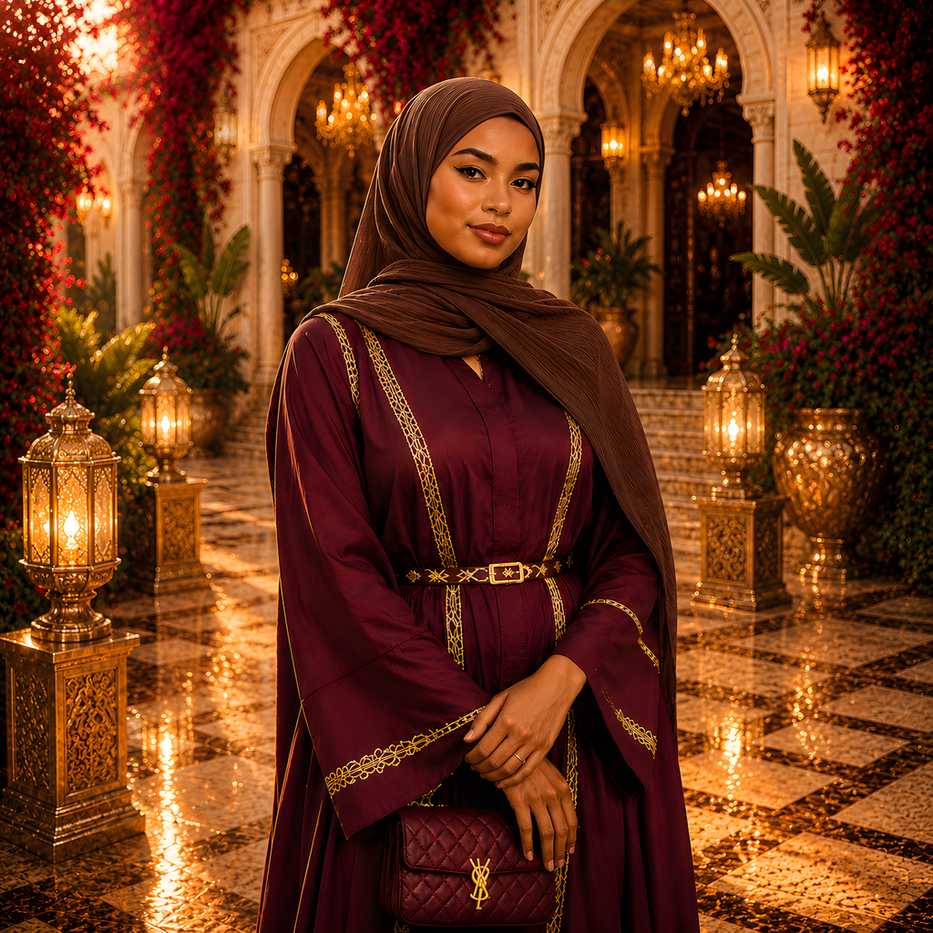 Hijab en Jersey de Bambou Côtelé–Drapé Signature