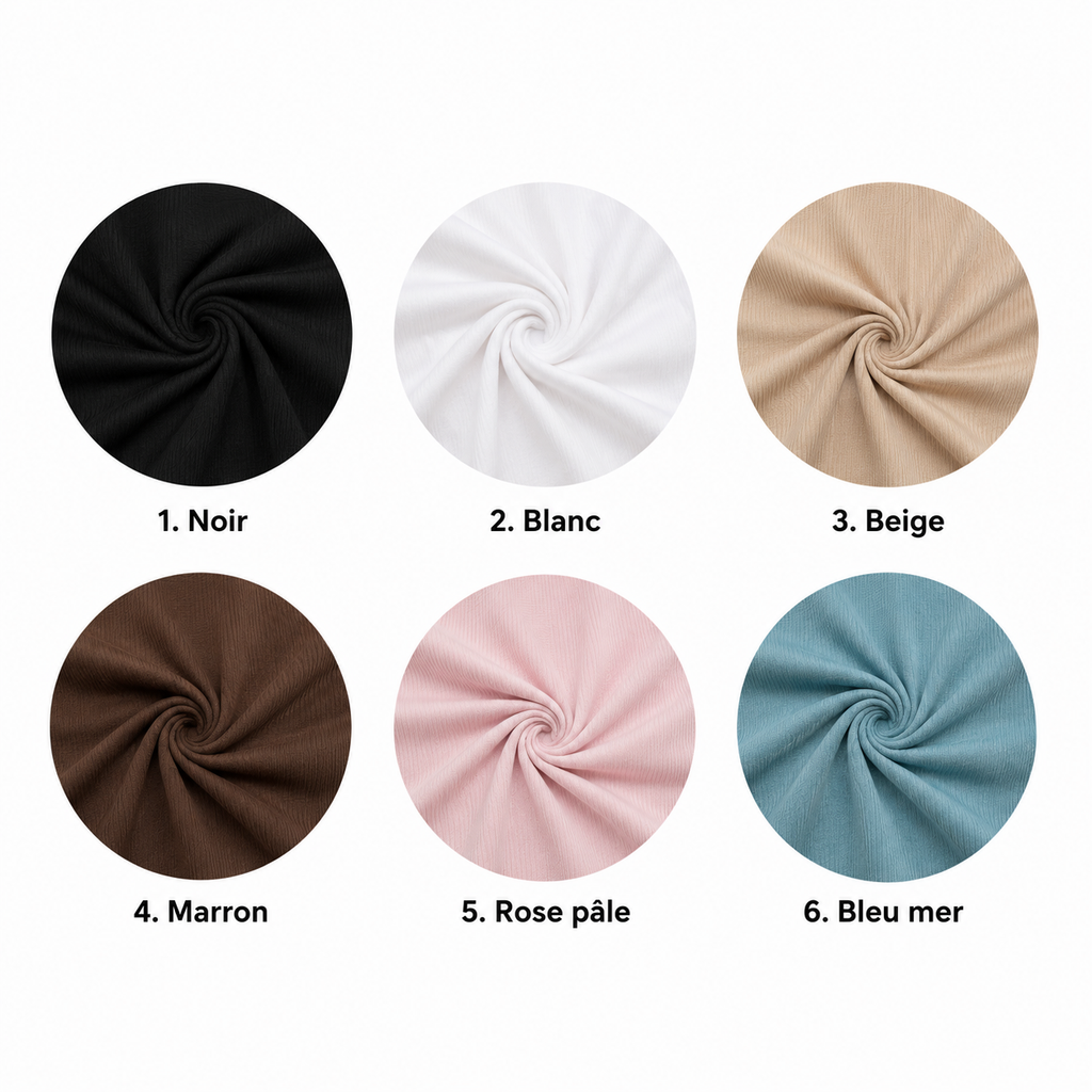 Hijab en Jersey de Bambou Côtelé–Drapé Signature